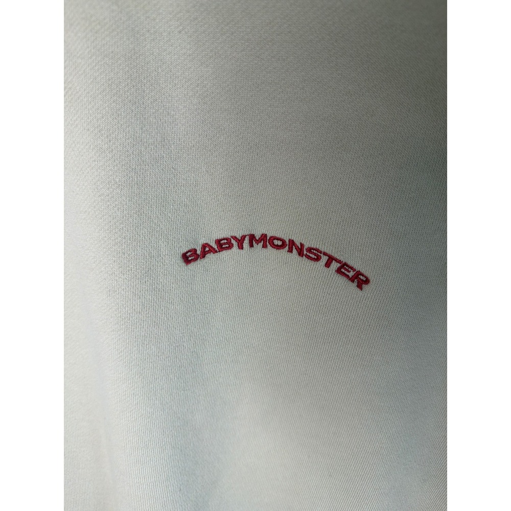 BABYMONSTER Official Merch Devil Heart Graphic Sweatshirt Cream XL BR-TKO-036 - Picture 4 of 7